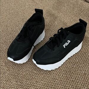 Fila Black and White Athletic Shoes